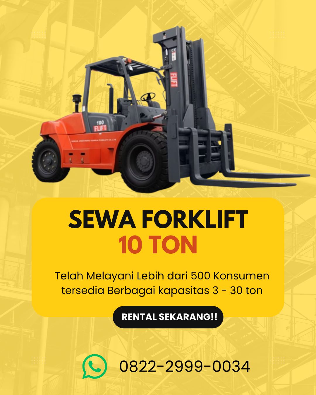 SEWA FORKLIFT 10 TON