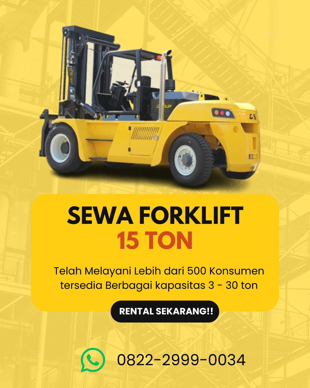 SEWA FORKLIFT 15 TON